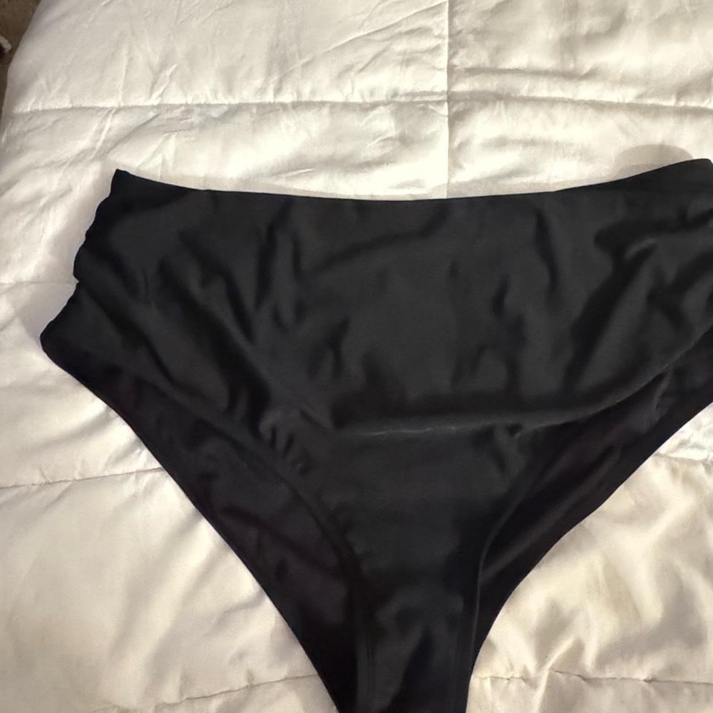 Women's Classic Black High-Waisted Swim Bottom